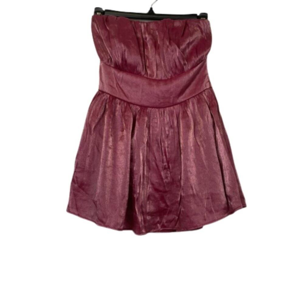 ROMY purple shimmery sleeveless tube top size Small Y2K 90's style
